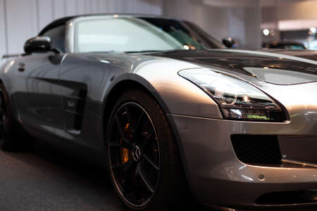 Stuttgart, Germany - August 8, 2020. sports car at the exhibition