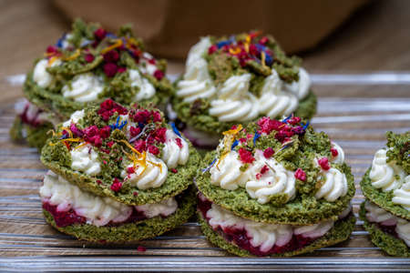 sweet dessert without gluten and sugar for a healthy snackの写真素材