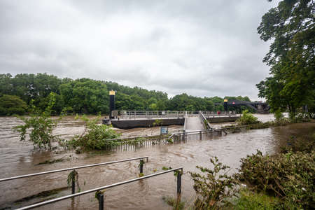 Germany - 16.7.2021: floods in Germany due to heavy rainsのeditorial素材