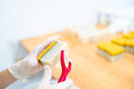 skin and body care. handmade organic soapの写真素材