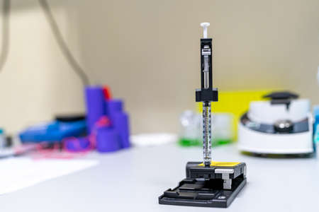 research laboratory for genetic modification of plantsの写真素材