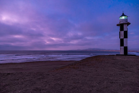 lighthouse on the ocean coast. copy spaceの写真素材