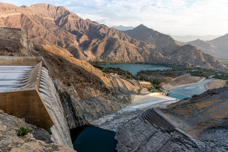 The dam Gallito Ciego Spillway, Cajamarca, Peruの写真素材