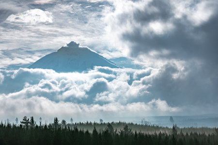 Chimborazo volcano in Andes, the highest mountain in Ecuadorの写真素材