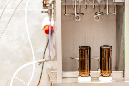 machine for washing and filling glass bottles with beer
