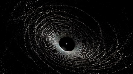 black hole in space in cosmos, made with Generative AIの素材