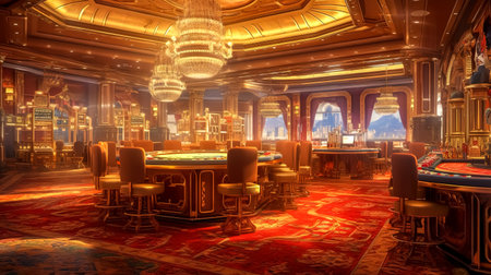casino, a place for gambling and money betting, made with Generative AIの素材