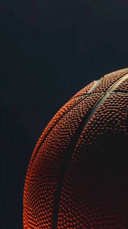 Ignite your game: Basketball passion and precision on the court, vertical banner with copy spaceの素材