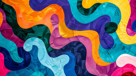Colorful wavy background forming abstract and modern designの素材