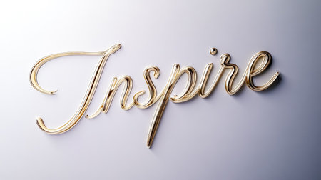 Golden 3d lettering inspiring creativity and innovationの素材