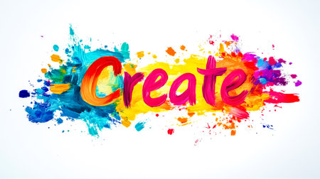 Create sign painting acrylic brushstroke style with vibrant colorsの素材