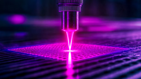 Laser analyzing chemical samples in a laboratory settingの素材