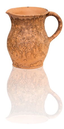 Belarussian traditional jug made of waxen clay の写真素材
