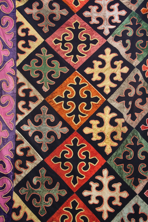 Traditional vintage embroidery from Bukhara, Uzbekistanの写真素材
