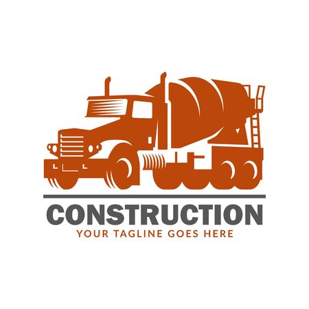 Construction logo template, suitable for construction company brand, vector format and easy to editのイラスト素材