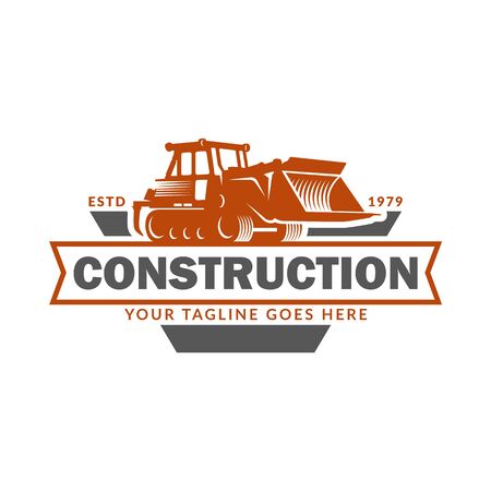 Construction logo template, suitable for construction company brand, vector format and easy to editのイラスト素材