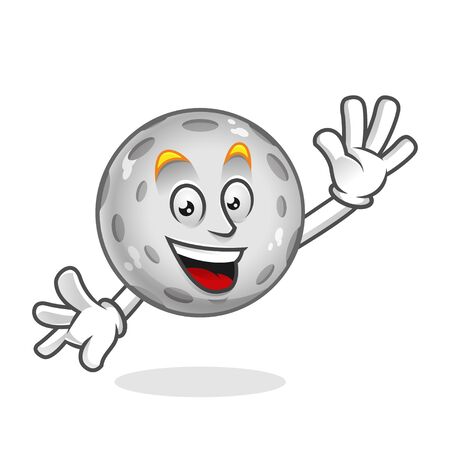 Vector Moon character design or Moon mascot, perfect for logo, web and print illustrationのイラスト素材