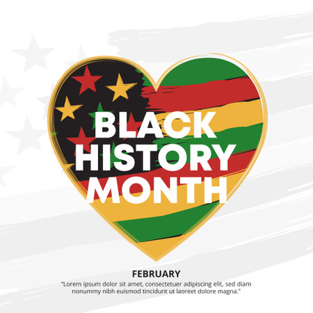 Black History Month design with painted African color decorationのイラスト素材