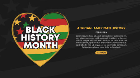 Black History Month background with painted African color flagのイラスト素材