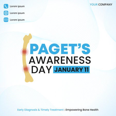 Paget's Awareness Day background with a bone with Paget diseaseのイラスト素材