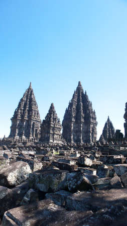 prambanan temple compounds - the tallest and most beautiful, largest hindus temple in the worldの写真素材