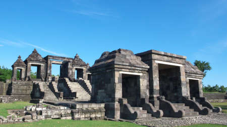 the main gate of ratu boko palace complexの写真素材