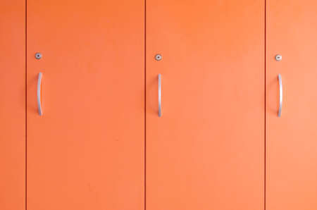 orange locker doorの写真素材