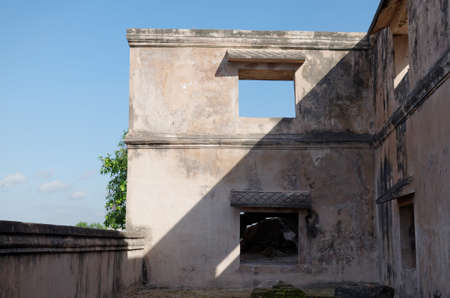 ruins at pulo cemeti, taman sari water の写真素材