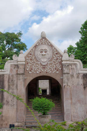 a gate at taman sari water castle - the royal garden of sultanate of jogjakartaの写真素材