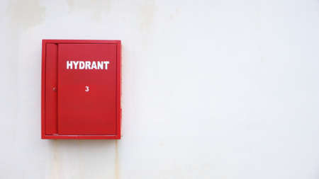 hydrant cabinet at the wall