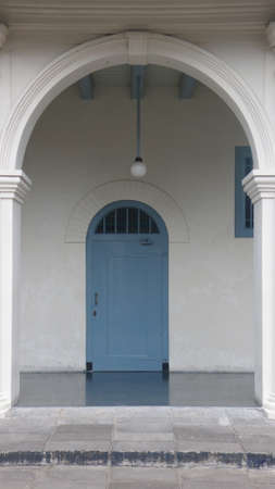 a door in vredeburg fort complex,  jogjakartaの写真素材