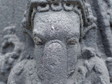 Head of The Ganesha Statue, 8th - 10th centuryの写真素材