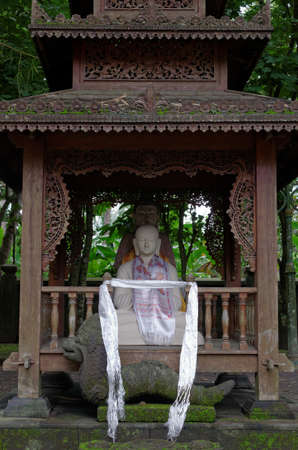 two buddha statues, in mendut buddhist monasteryの写真素材