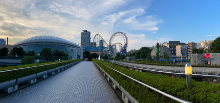 The famous Tokyo Dome City in Tokyo, Japanのeditorial素材