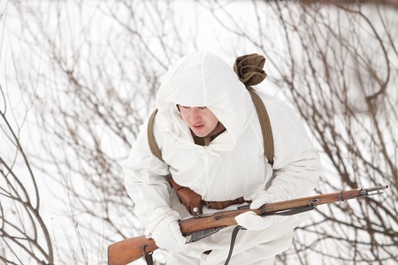 St. PETERSBURG, RUSSIA - JAN 27: Participants of historical reenactment of lifting of Leningrad siege (27.01.1944) on January 27, 2013 in St. Petersburg, Russiaのeditorial素材