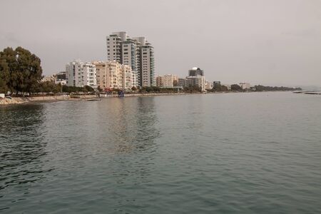 Seafront in Limassol, the island of Cyprusのeditorial素材