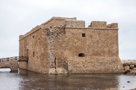Medieval fort in the harbour Paphos, the island of Cyprus
