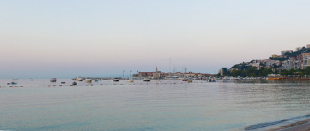 Beautiful panoramic view of Budva, Montenegro.のeditorial素材