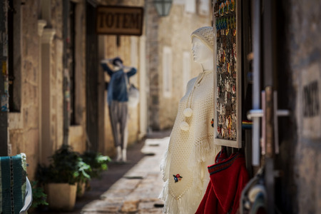BUDVA, MONTENEGRO - JULY 30, 2017: Streets of the old townのeditorial素材
