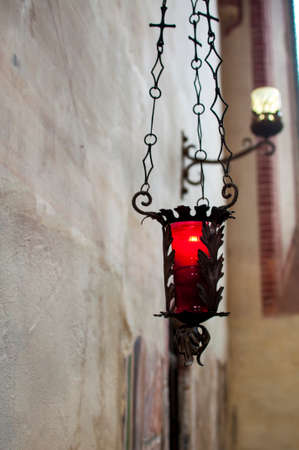 luminary in the church Santa Cristina in monseliceの写真素材