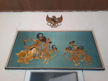 Seeing the puppet painting from the living room.の写真素材