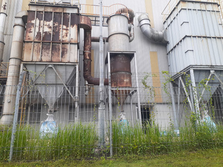 Industrial dust collector system in the plant.の写真素材