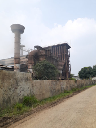 An old silicon manganese factory.の写真素材