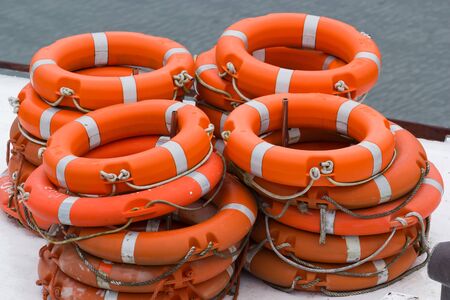 Floats on top of a recreational boat