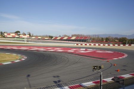 On January 8, 2012 he visits to the Circuit of Catalonia, Barcelona Spainのeditorial素材