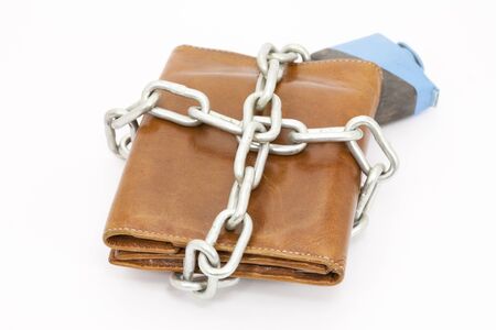 Wallet tied with string so that money does not leak