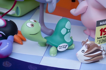 Faults are very popular fiestas in Valencia with representations that are then burnedのeditorial素材