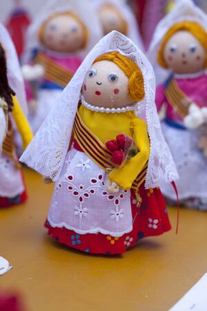 Represented typical faller dressed in a dollのeditorial素材