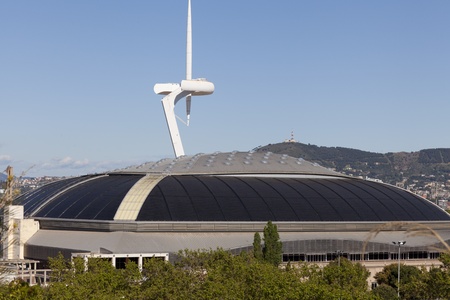 Cover sports hall in Barcelona, Spainのeditorial素材