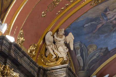 Ceilings and walls painted with artistic paintings